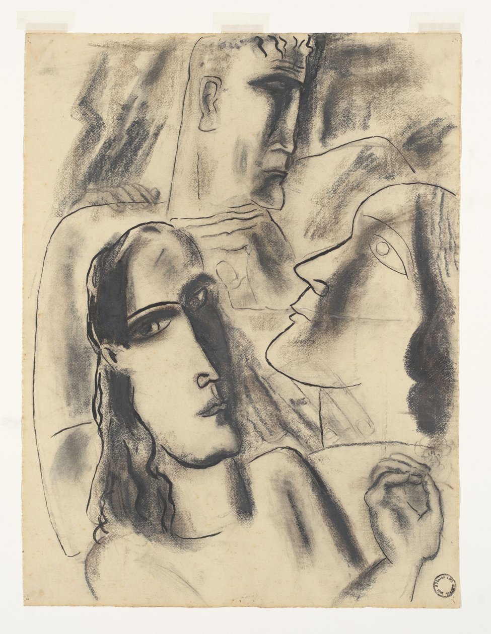 Kolme päätä (alkuperäinen nimi) tekijältä Leo Gestel (signed by artist)