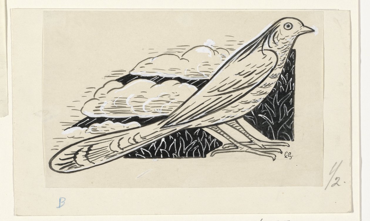 kyyhkynen tekijältä Leo Gestel (signed by artist)