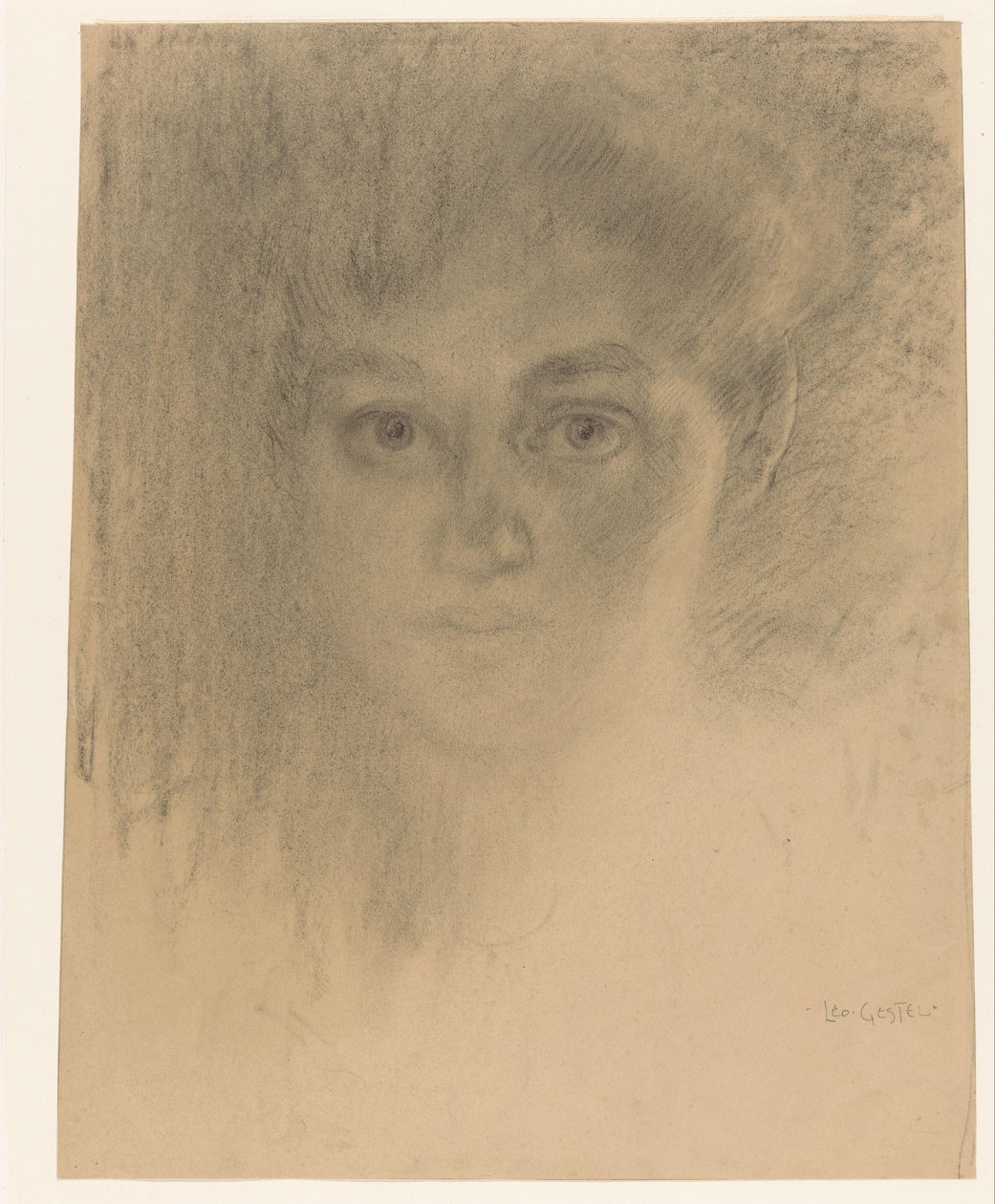Naisen kasvot tekijältä Leo Gestel (signed by artist)