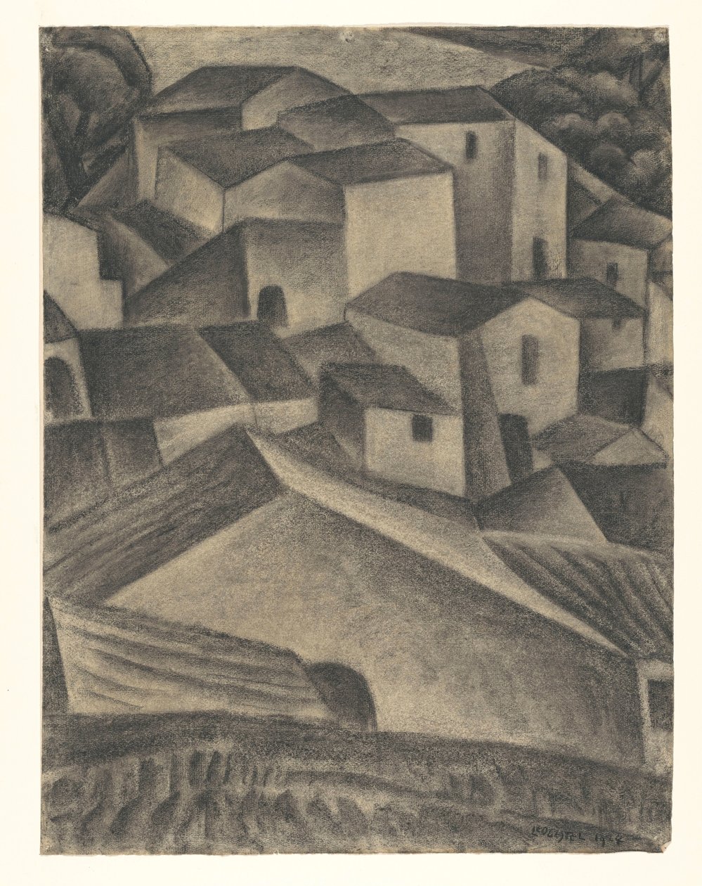 Taloja italialaisessa kylässä tekijältä Leo Gestel (signed by artist)