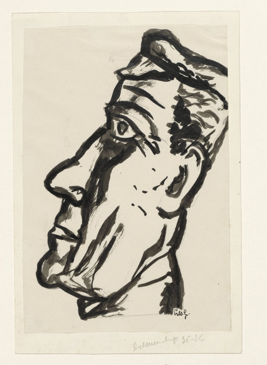 Miehen pää tekijältä Leo Gestel (signed by artist)