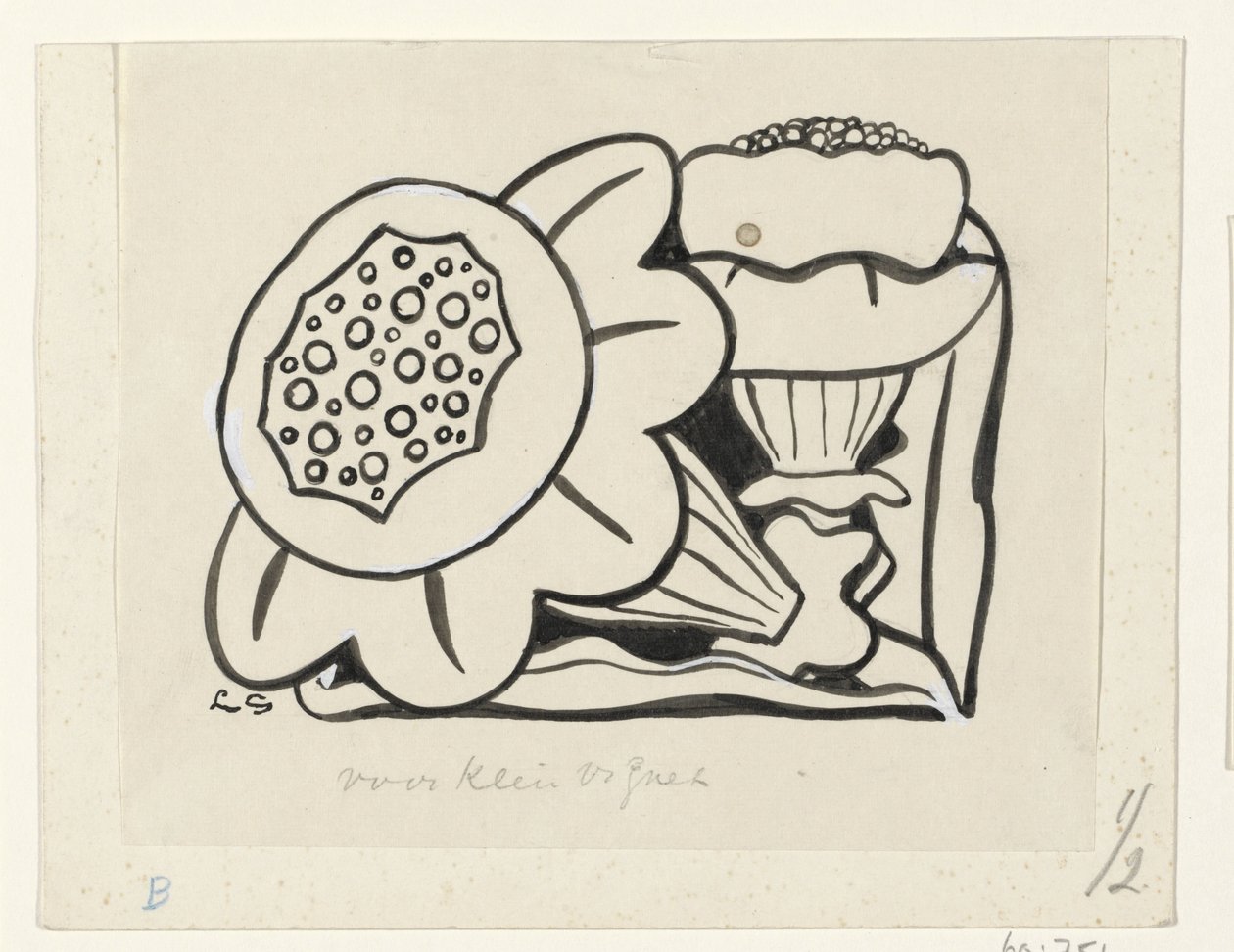 Dos acabats florals tekijältä Leo Gestel (signed by artist)