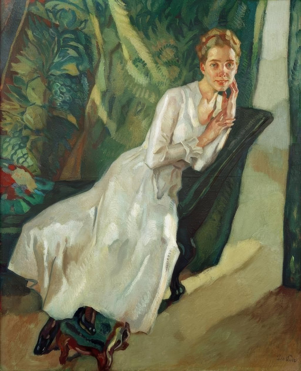 Muotokuva naisesta kaulahihna tekijältä Leo Putz