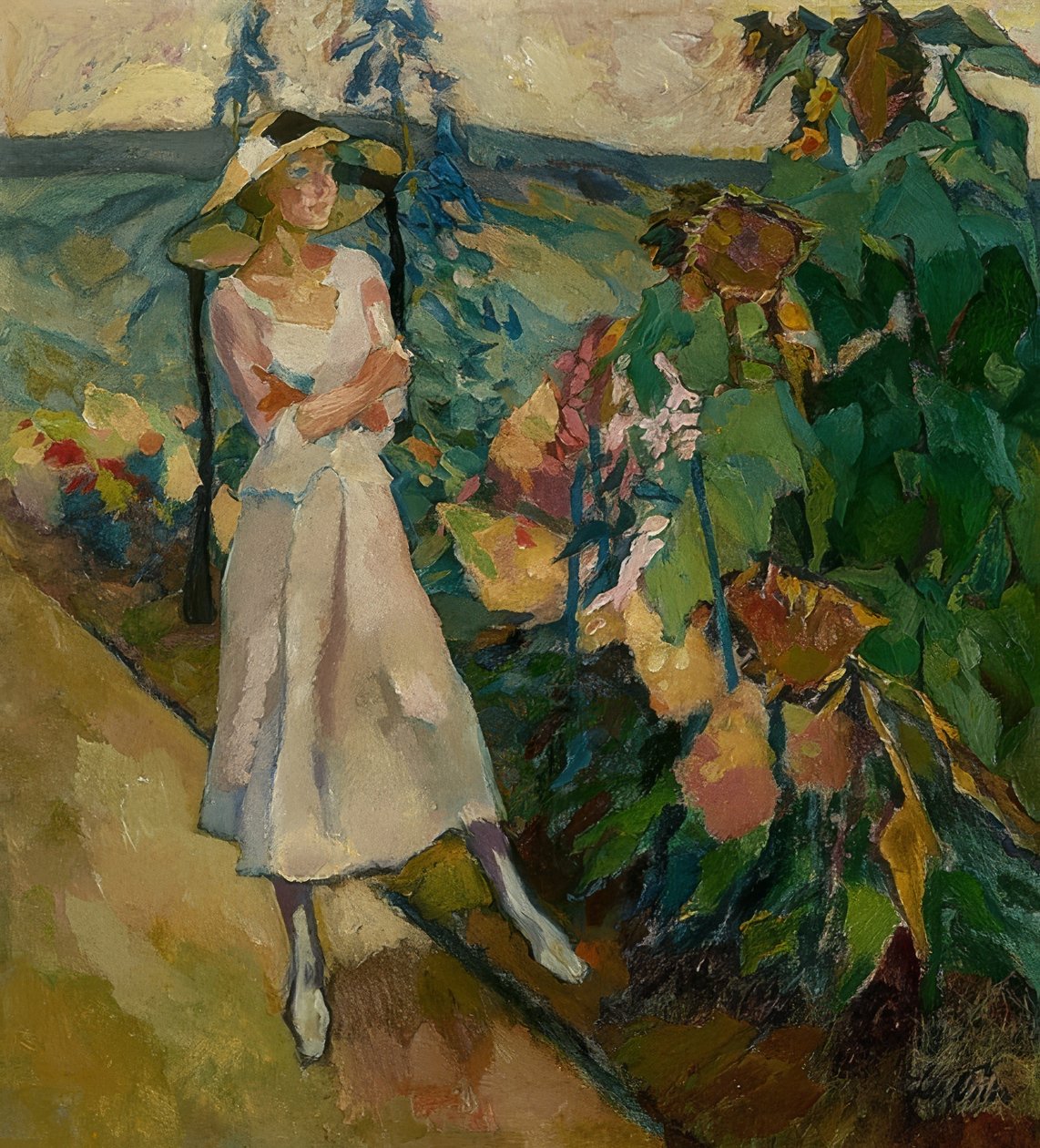 Gautinger Garten. 1920 tekijältä Leo Putz