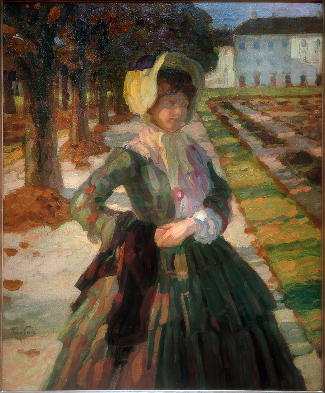 Nuori nainen vihreässä mekossa tekijältä Leo Putz