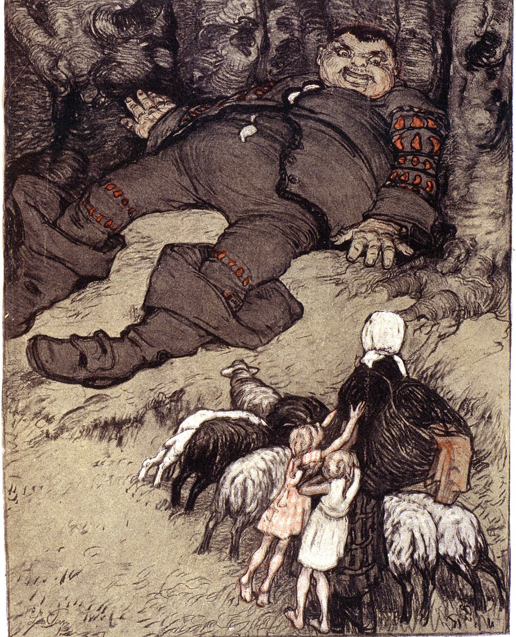 Perraultin Pikku Poulet. Kuvitus Leo Putz tekijältä Leo Putz