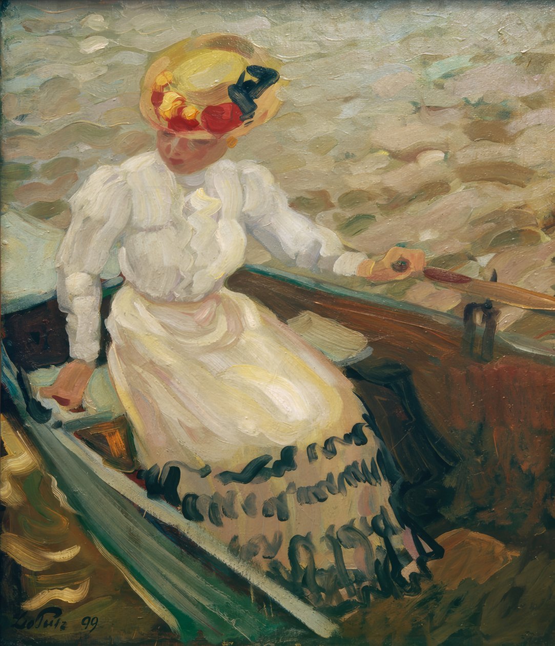 Tyttö veneessä tekijältä Leo Putz
