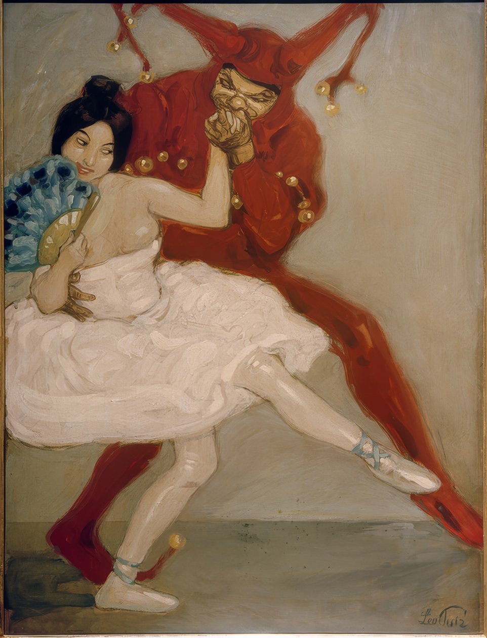 Till Eulenspiegel ja balettitanssija tekijältä Leo Putz