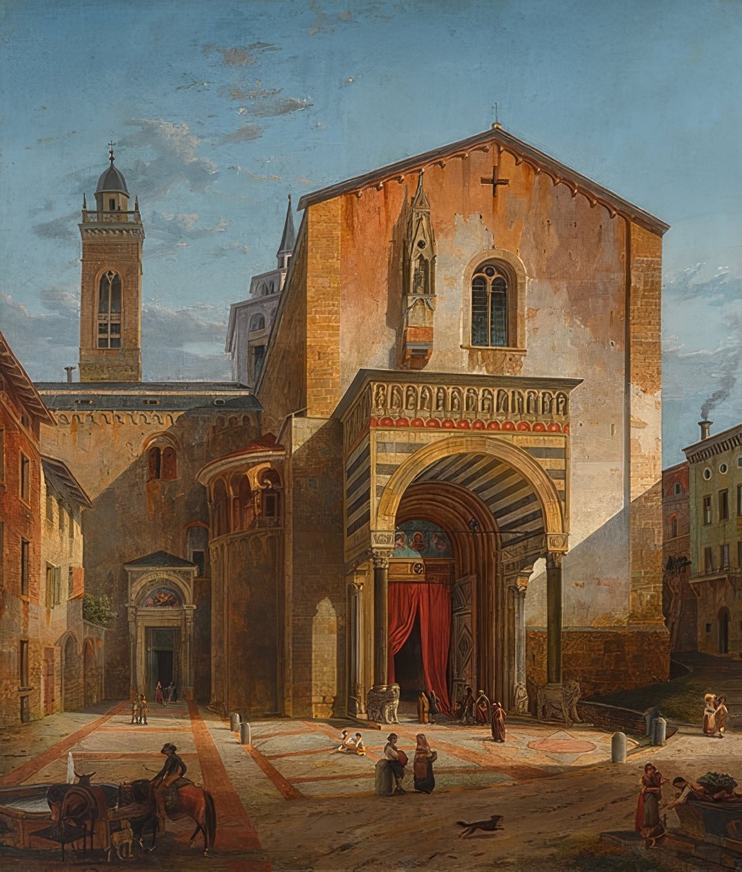 Bergamo - Näkymä S. Maria Maggioren eteläristeyksestä tekijältä Leo von Klenze