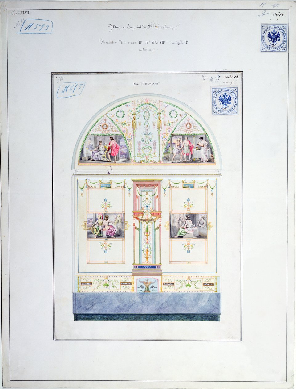 Pietarin Eremitaasin seinämaalaus, n. 1840 tekijältä Leo von Klenze