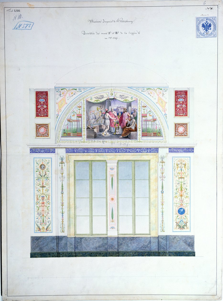 Pietarin Eremitaasin seinämaalaus, n. 1840 tekijältä Leo von Klenze