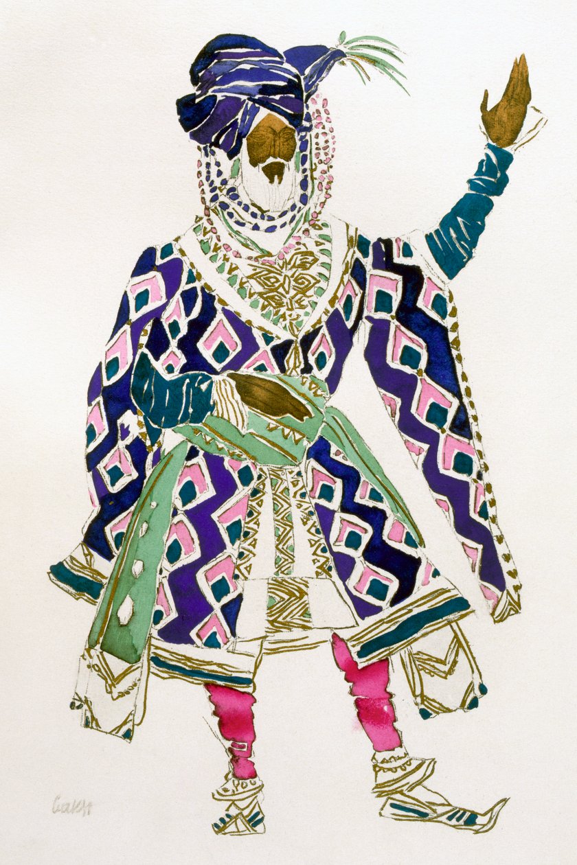 Pukusuunnittelu sulttaanille tekijältä Leon Bakst