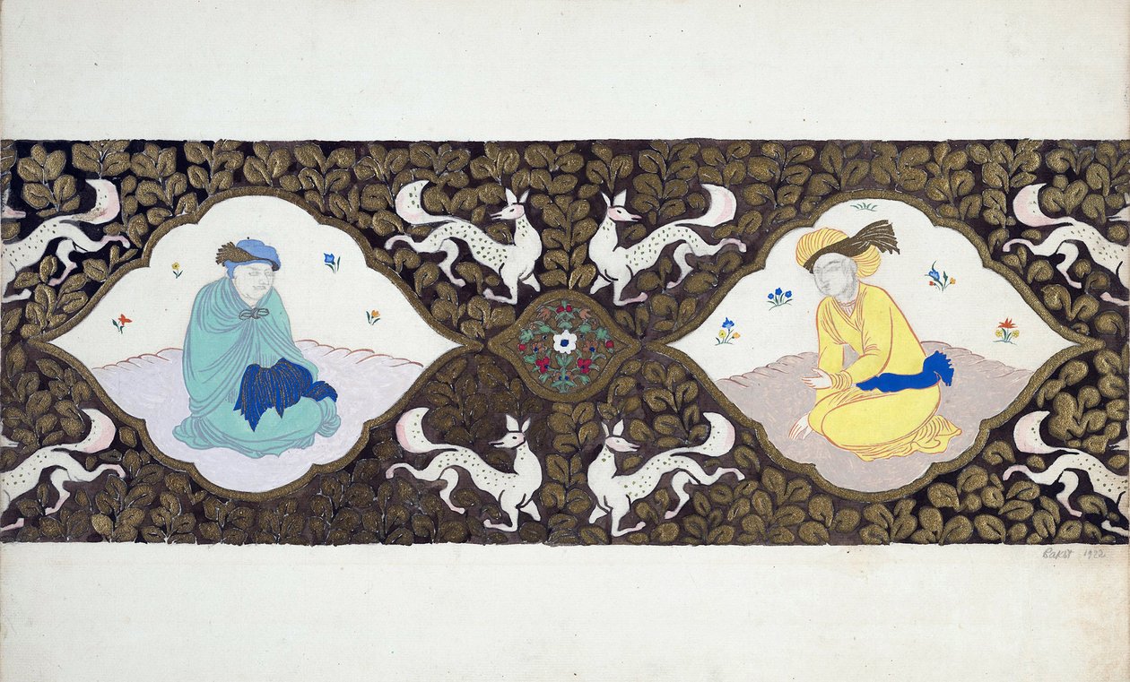 Valmistelusuunnitelma Bohuslav Martinun baletille "Ishtar", 1922 tekijältä Leon Bakst