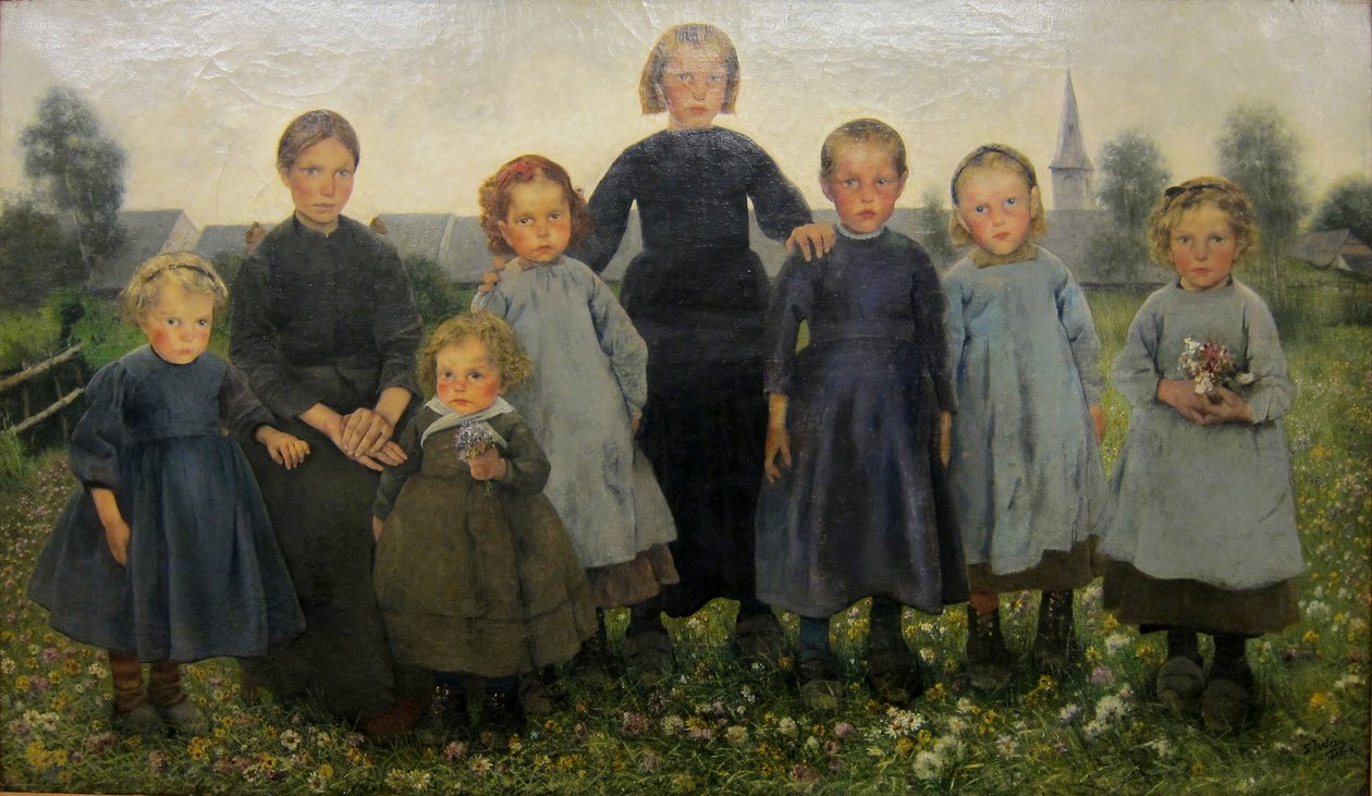Les fillettes de la serie Les age du payan tekijältä Léon Frédéric