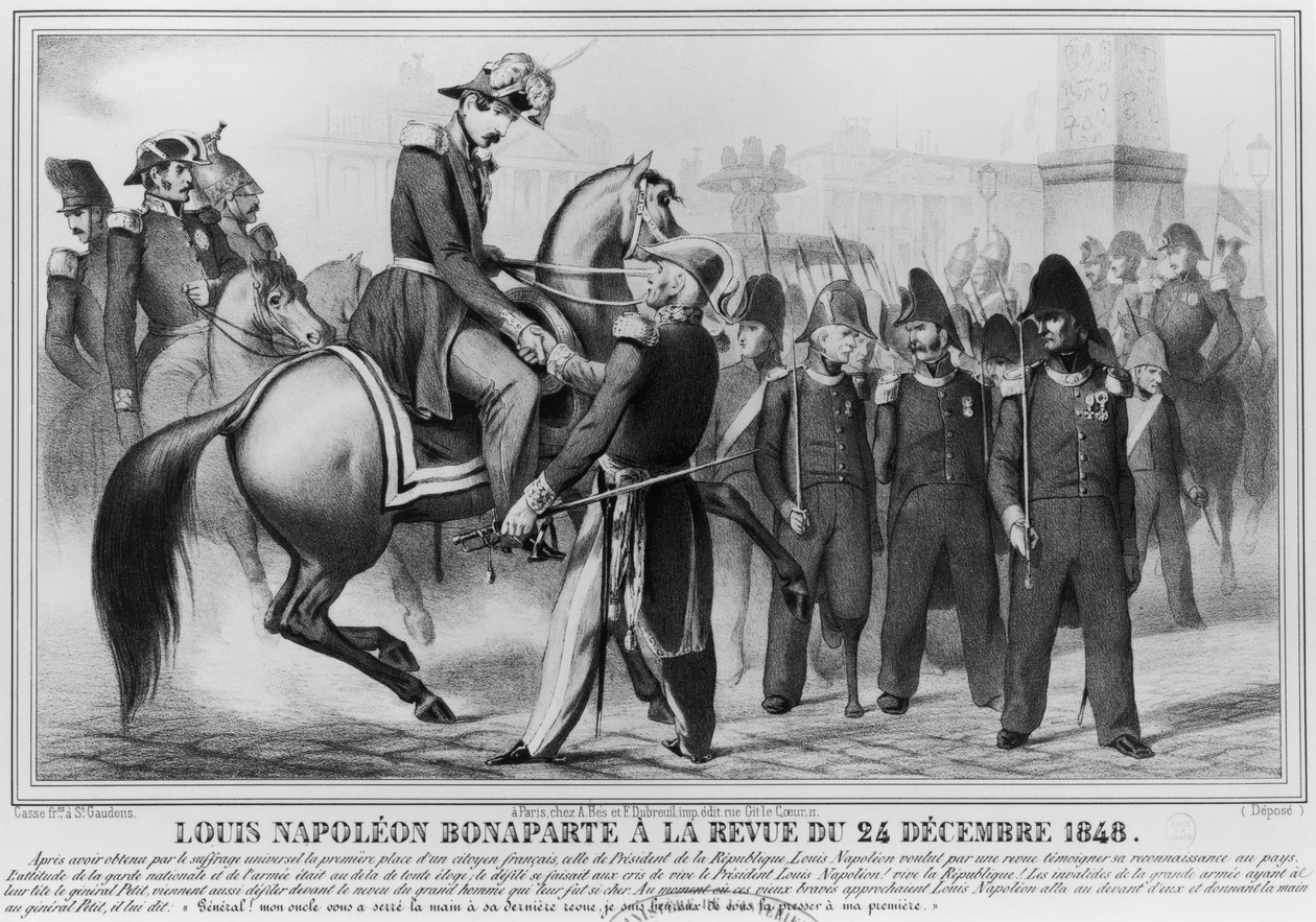 Louis Napoleon Bonaparte III (1808-73) valittiin tasavallan presidentiksi 20. joulukuuta 1848 tekijältä Leon Henri Antoine Loire