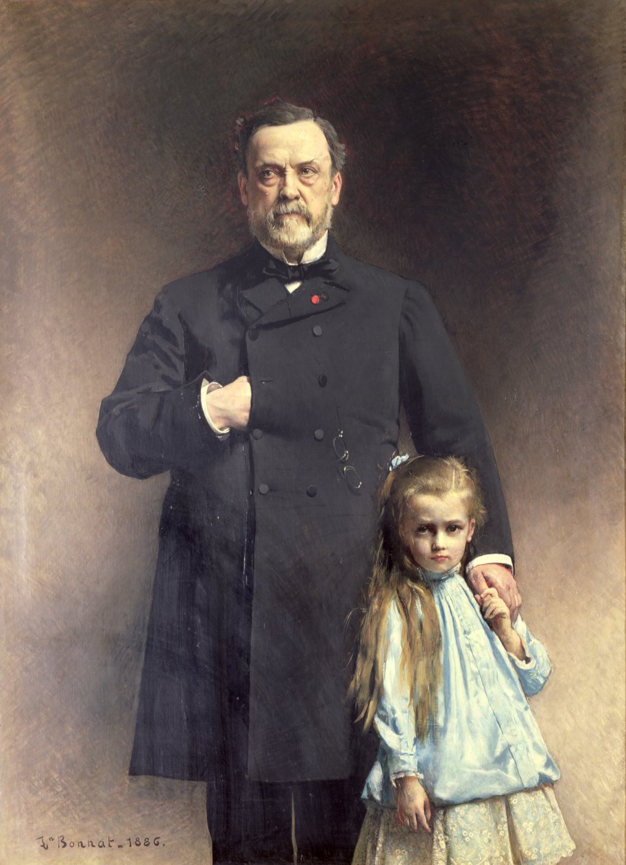 Louis Pasteur (1822-95) ja hänen tyttärentytär Camille Vallery-Radot (1880-1927) 1886 tekijältä Leon Joseph Florentin Bonnat