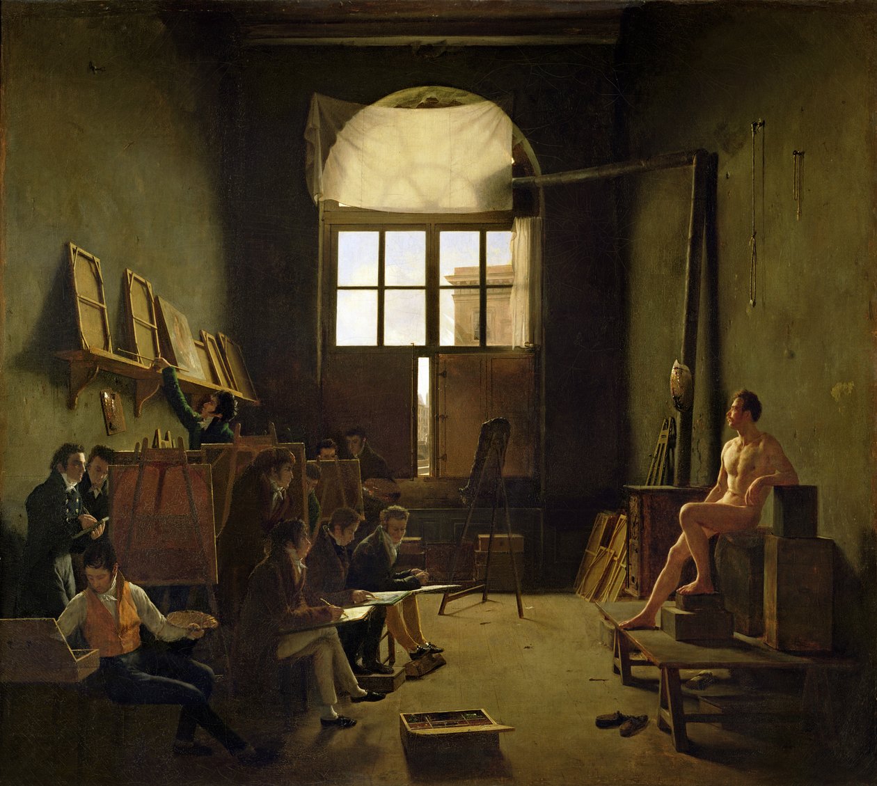 Daavidin työpaja, 1814 tekijältä Leon Mathieu Cochereau