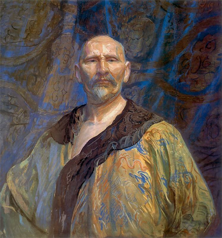 Omakuva kiinalaisessa puvussa. tekijältä Leon Wyczokowski