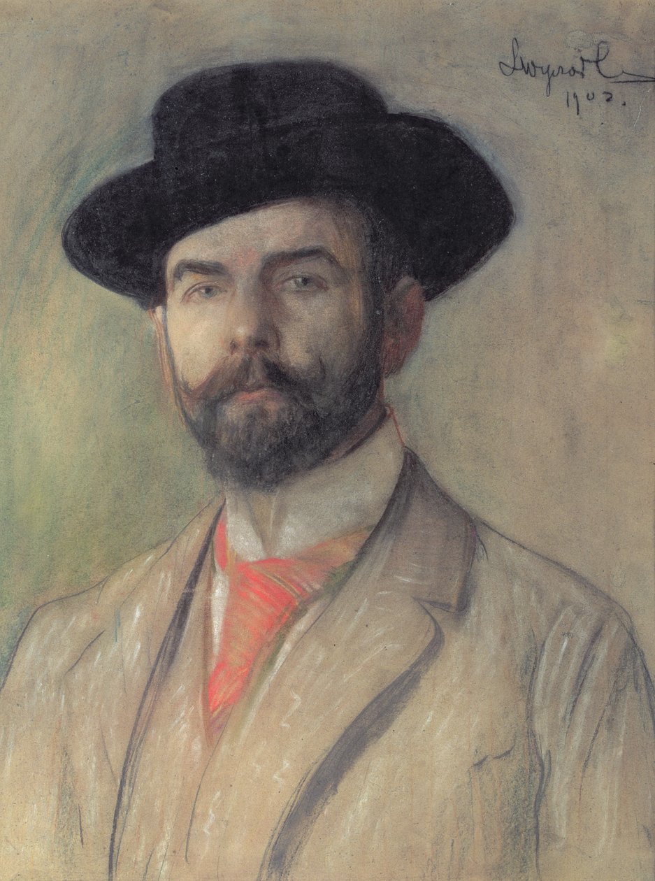 Muotokuva Jerzy Warchalowskista (1873-1939), 1902 (pastelli laivalla) tekijältä Leon Wyczolkowski