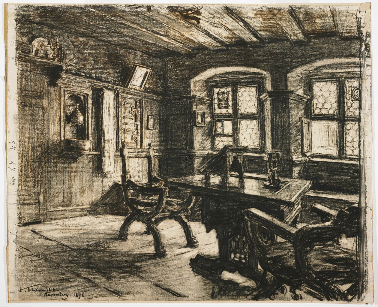 Durerin huone Nürnbergissä, 1896 tekijältä Leon Augustin Lhermitte