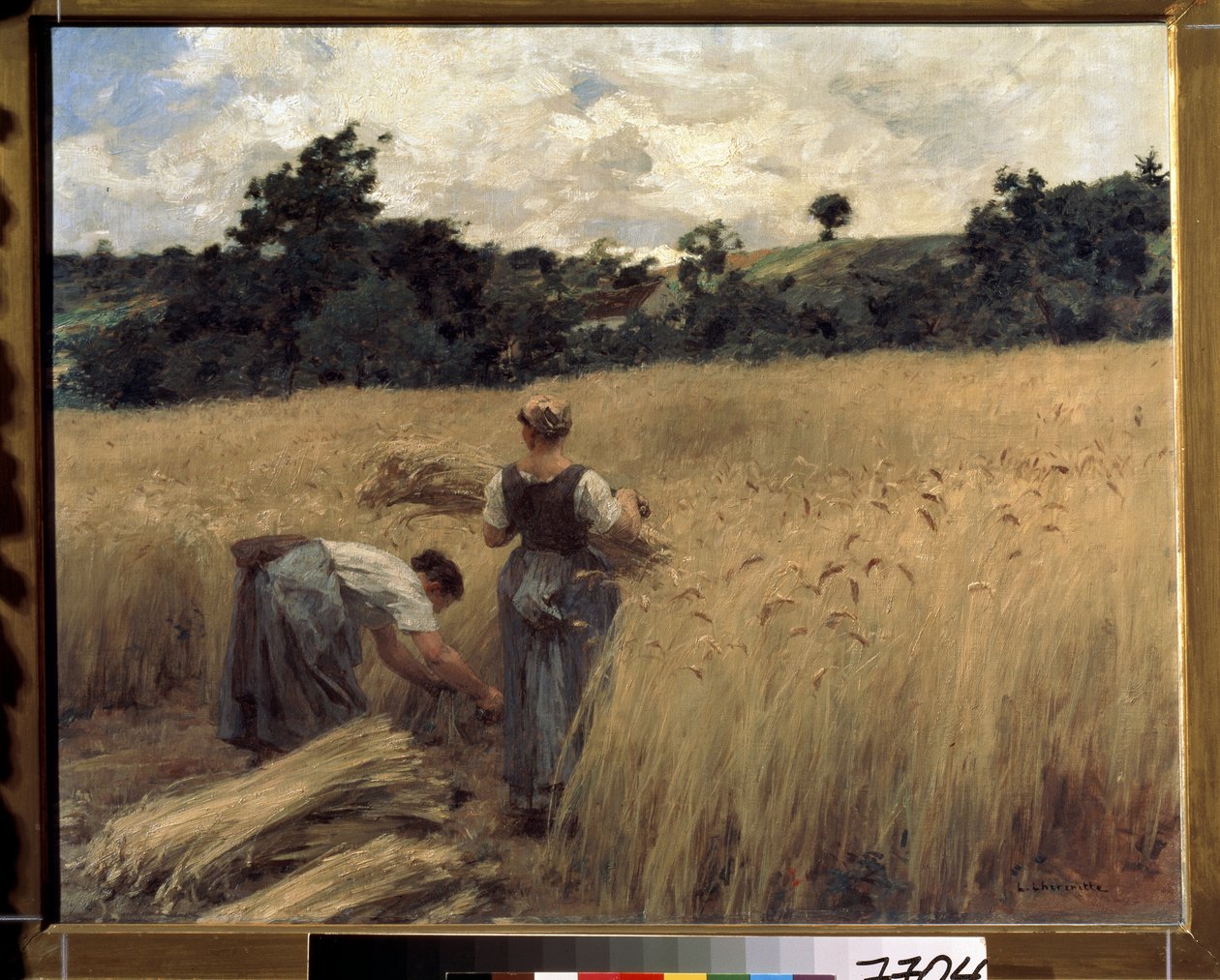 Viikkaajat. (Viittäjät). Leon Augustin Lhermitten (1844-1925) maalaus. Ranskalainen taide, realismi. Pushkinin taidemuseo, Moskova tekijältä Leon Augustin Lhermitte