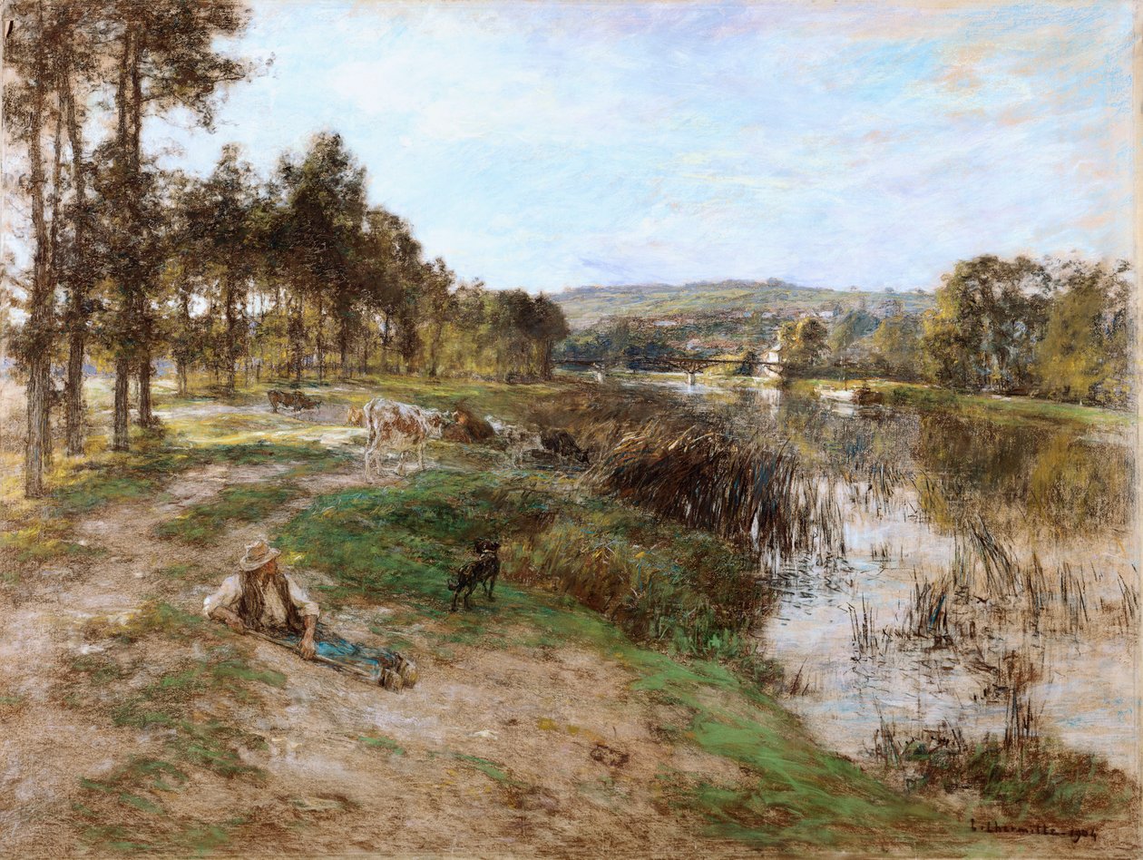 Marnen rannalla, 1904 tekijältä Leon Augustin Lhermitte