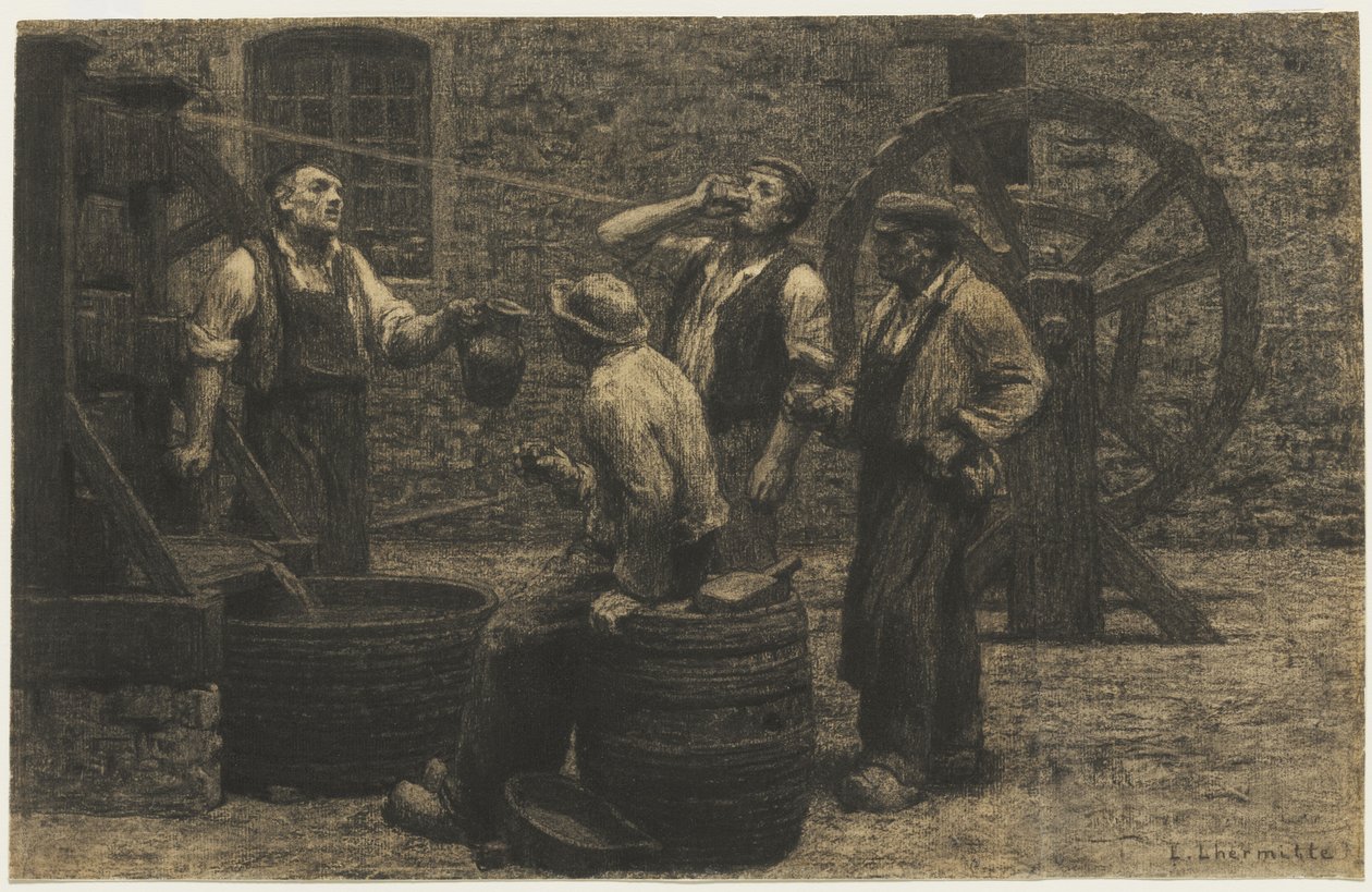 The Wine Press, n. 1872 tekijältä Leon Augustin Lhermitte