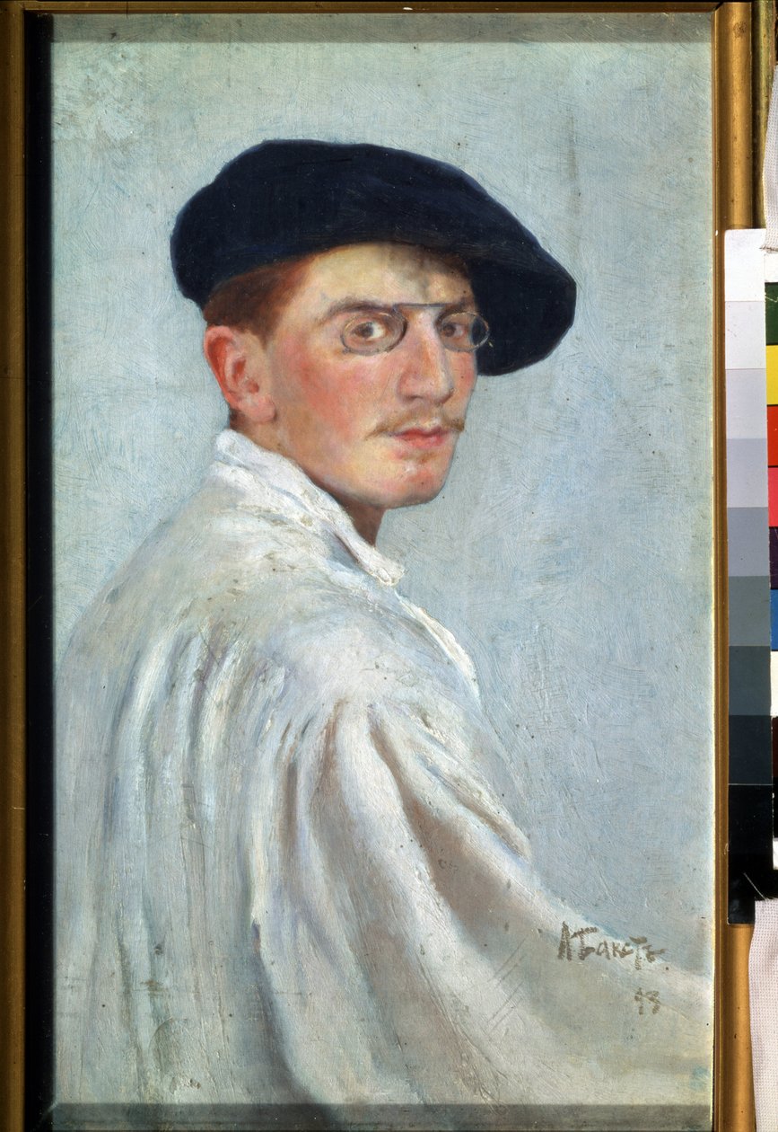 Omakuva. Leon Bakstin (1866-1924) maalaus. Öljy kankaalle, 34 x 21 cm tekijältä Leon Bakst
