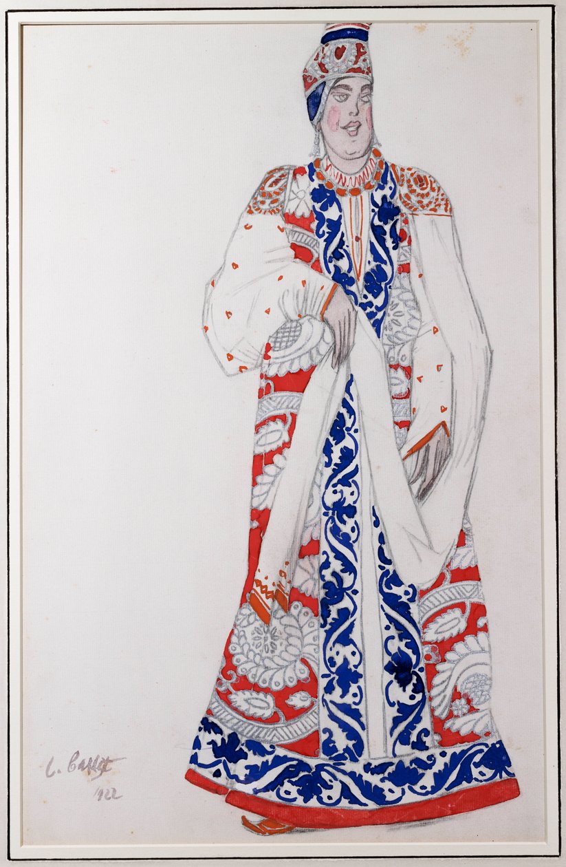 Pukusuunnittelu elokuvalle "Moskwa", 1922 tekijältä Leon Bakst