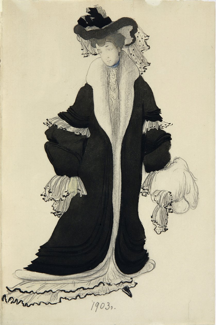 Pukusuunnittelu rouva L. Bakstille, 1903 tekijältä Leon Bakst