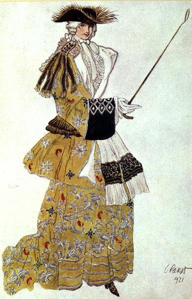 Pukusuunnittelu The Baroness Huntingille, Sleeping Beauty tekijältä Leon Bakst