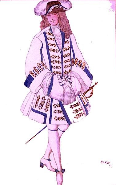 Pukusuunnittelu Flanderin sulhaselle, Sleeping Beauty tekijältä Leon Bakst