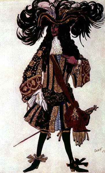 Pukusuunnittelu naapuriprinssille, Prinsessa Ruusunen tekijältä Leon Bakst