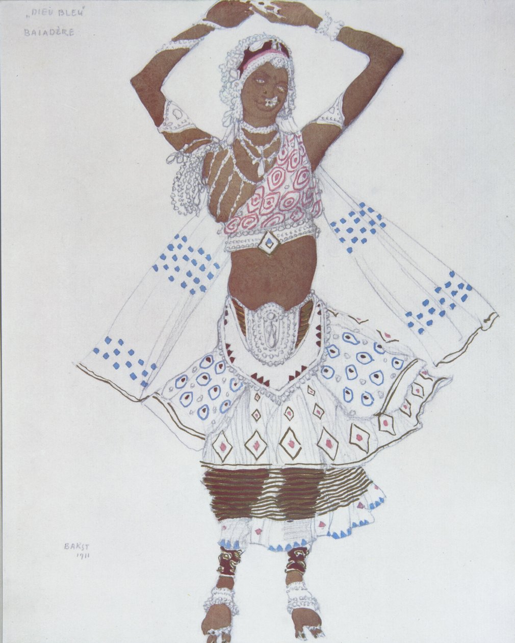 R. Hahnin pukusuunnittelu Ballet Blue Godille, 1912 tekijältä Leon Bakst