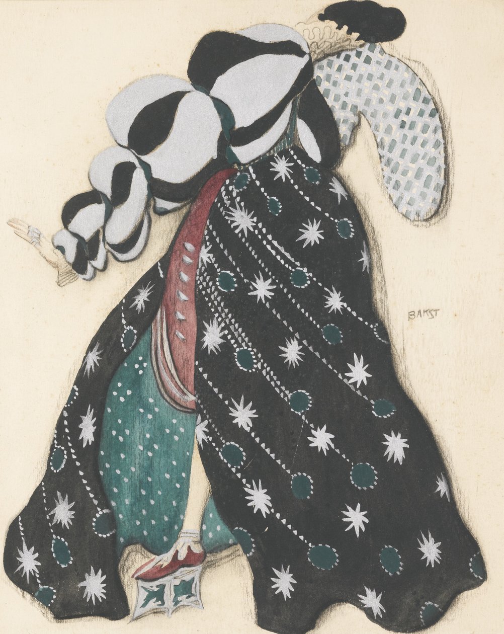 Pukusuunnittelu R. Straussin balettiin The Legend of Joseph tekijältä Leon Bakst