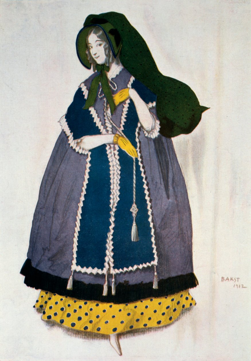 Pukusuunnittelu balettiin Les Papillons, 1912. tekijältä Leon Bakst