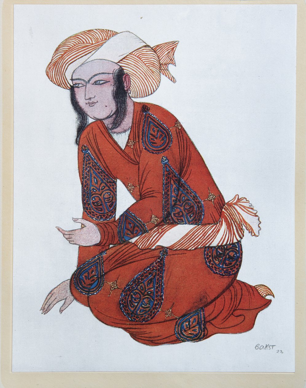 Pukusuunnittelu N. Rimski-Korsakovin balettiin Sheherazade, 1922 tekijältä Leon Bakst