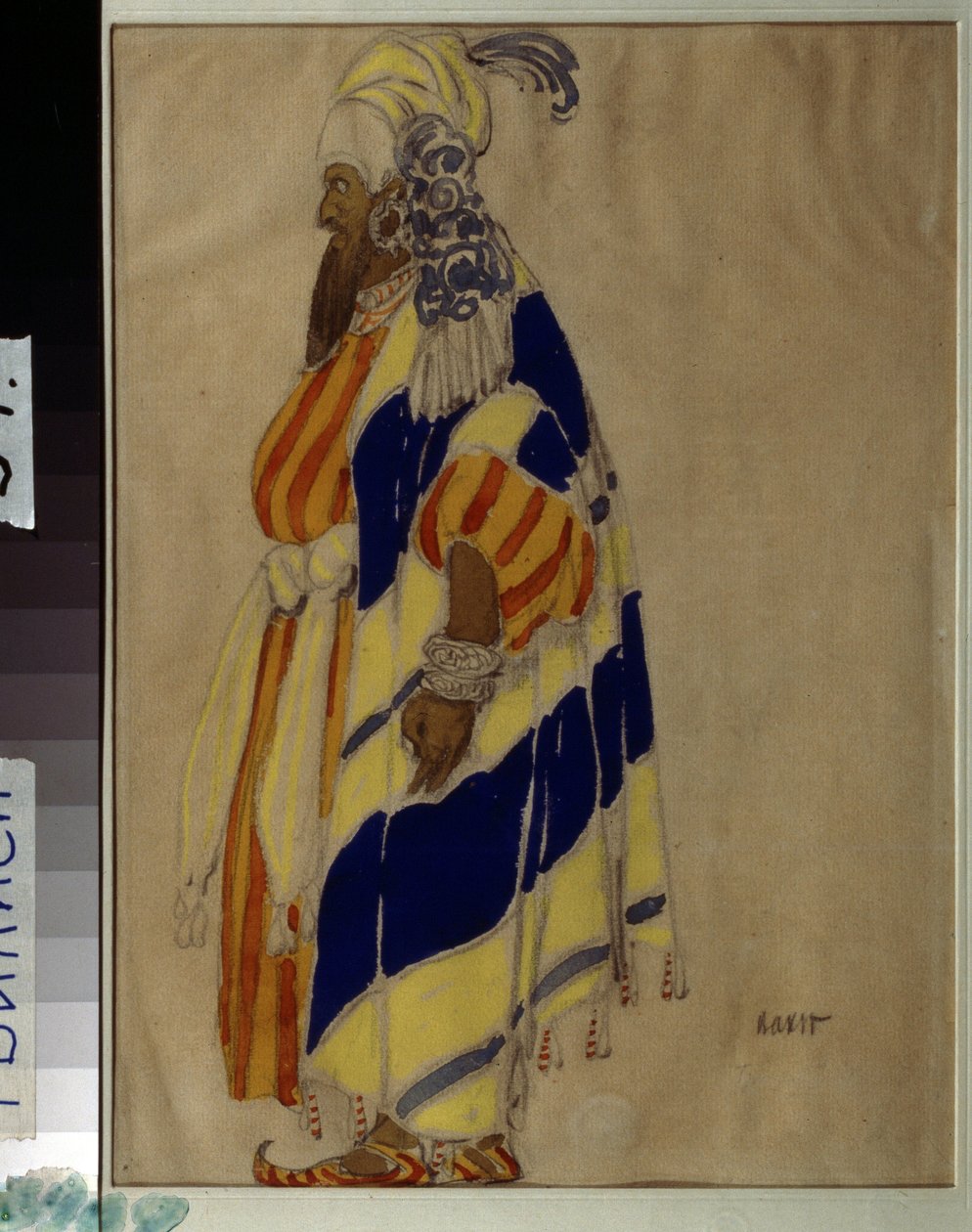Pukusuunnittelu Milyn (Mili, Milli) Aleksejevitš Balakirevin (1837-1910) balettiin "Islamey". Piirustus Leon Bakst (1866-1924). Tempera paperille Georgian valtion taidemuseo, Tiflis (Tbilisi). tekijältä Leon Bakst