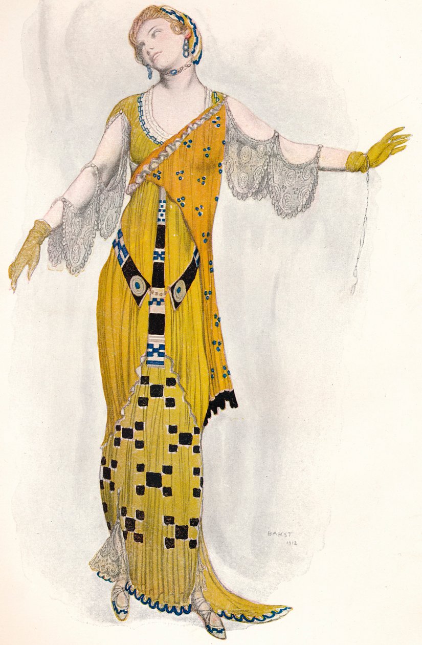 Fantasia modernissa asussa, Dione, c1910 tekijältä Leon Bakst