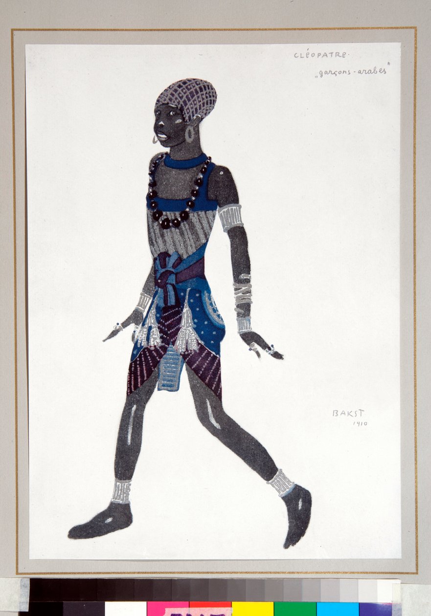 ""Nuori arabipoika"" Leon Bakstin (1866-1924) suunnittelema puku Ballets Russesin balettiin ""Cleopatre"" tekijältä Leon Bakst