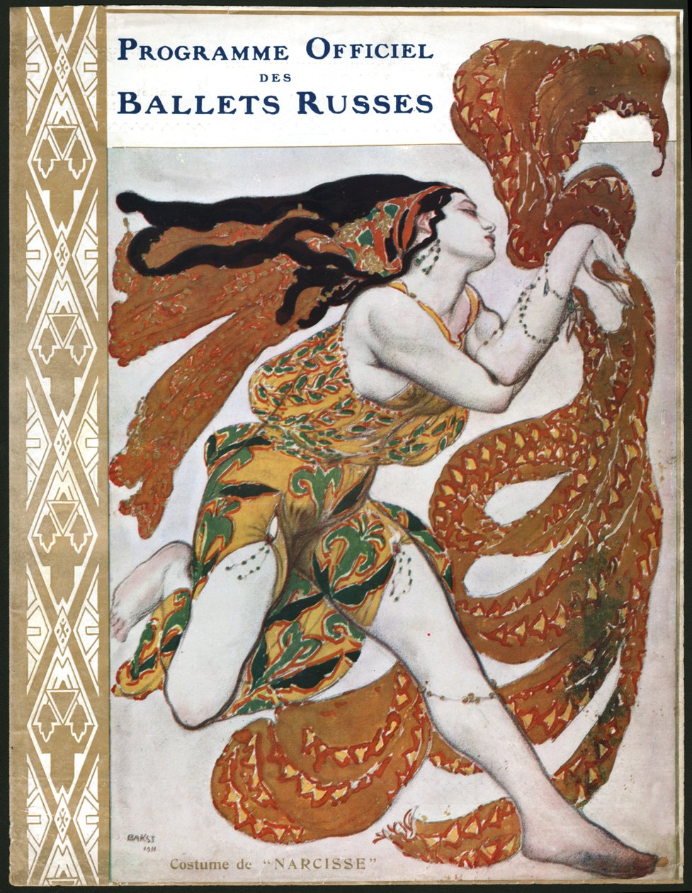 Les Ballets Russesin Narcissus. (Kuva tekijältä Leon Bakst