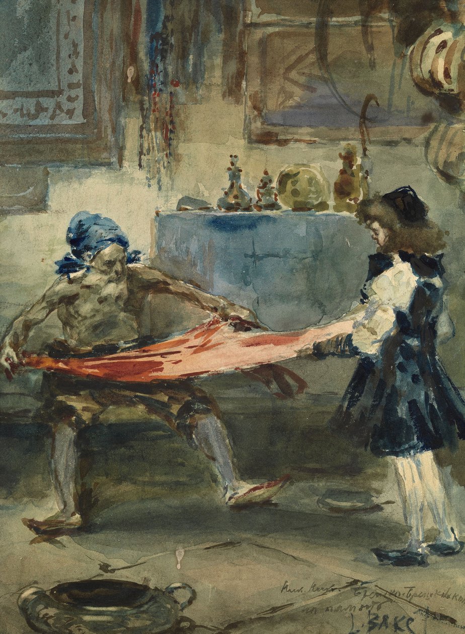 Itämainen kohtaus tekijältä Leon Bakst