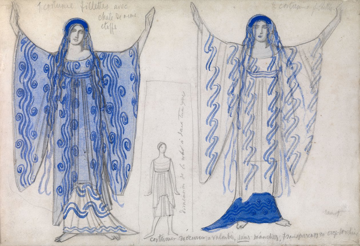 Phaedra. Pukusuunnittelu Jean Racinen draamaan Phaedra Phèdre, noin 1923 tekijältä Leon Bakst