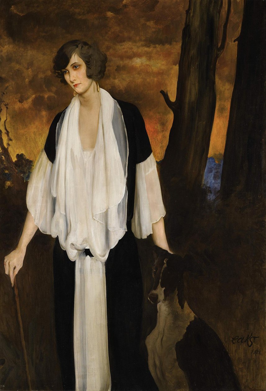 Muotokuva Rachel Strongista, tulevasta kreivitär Henri de Boisgelinista, 1924 tekijältä Leon Bakst