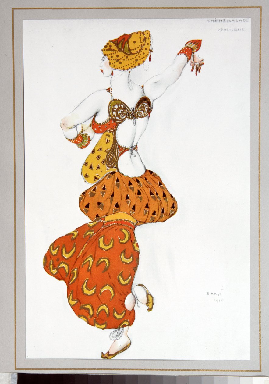 Russian Ballet : Odalisque Michel Fokinen ohjaamaan Sheherazadeen tekijältä Leon Bakst