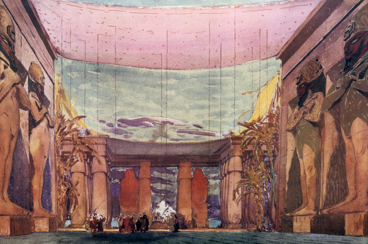 Lavastus Ballets Russes -tuotannolle Cleopatralle, 1909 tekijältä Leon Bakst