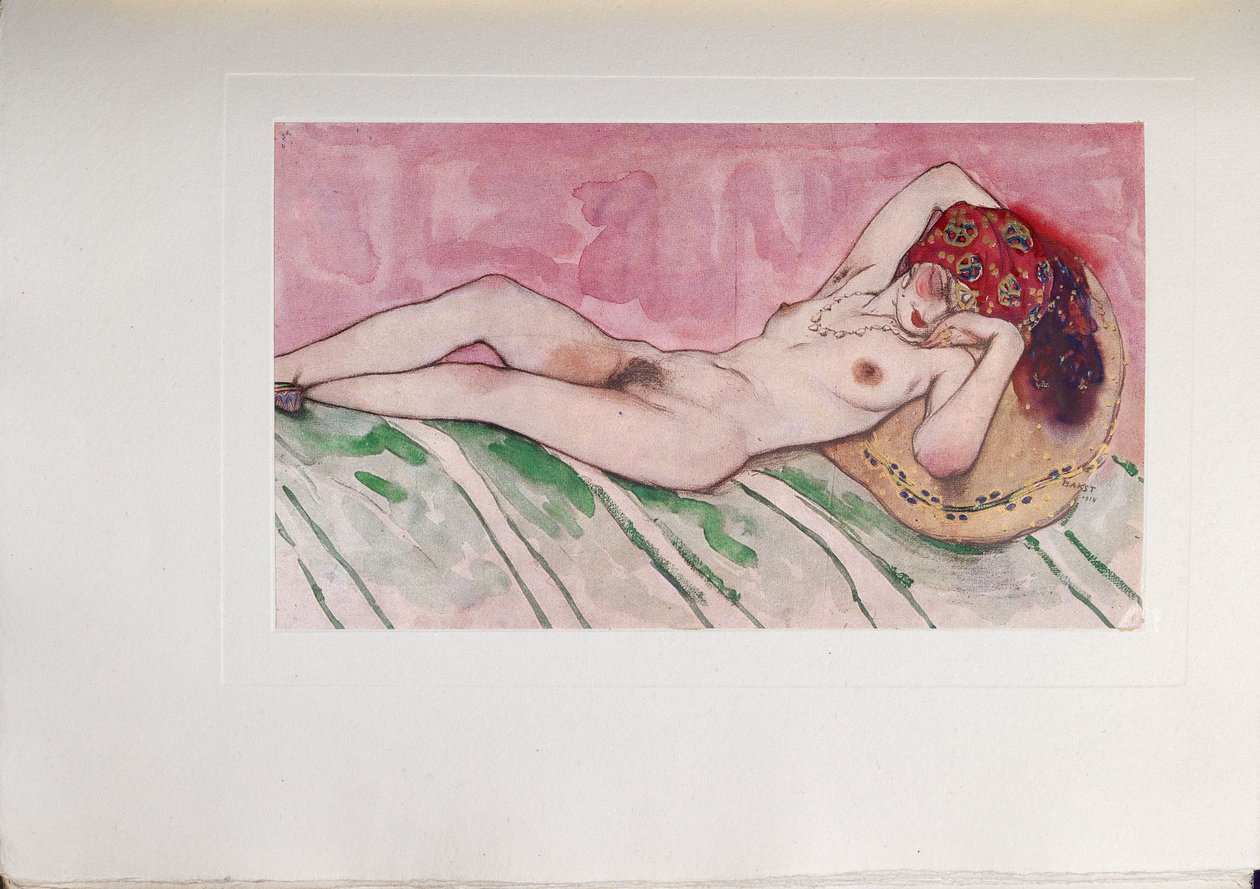 Nukkuvien sulttaanien vaimo, 1916 tekijältä Leon Bakst