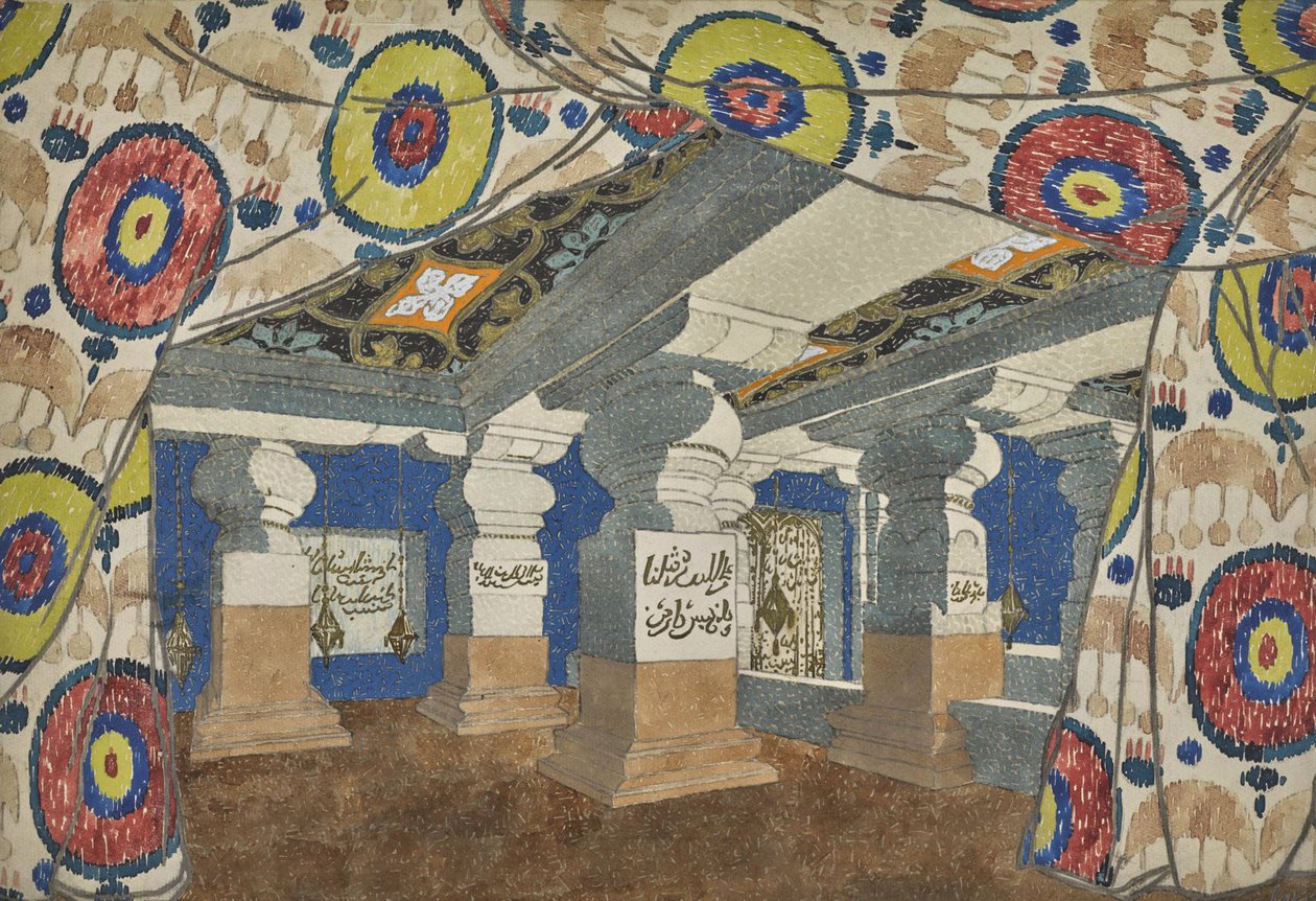 Lavastus revyyn Aladin tai ihana lamppu, 1919. tekijältä Leon Bakst