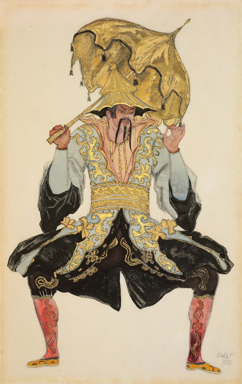 Kiinalainen mandariini, pukusuunnittelu elokuvalle "Sleeping Beauty", 1921 tekijältä Leon Bakst