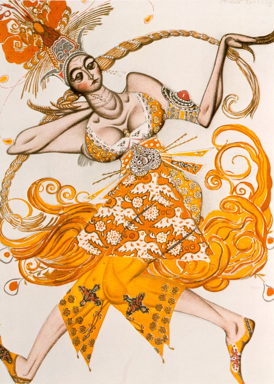 The Firebird, puku Firebirdille, Igor Stravinskyn baletti, 1910 tekijältä Leon Bakst